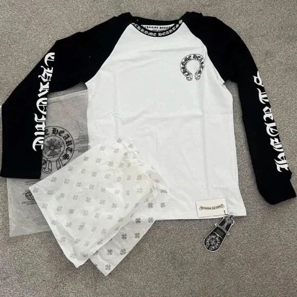 Chrome Hearts Kids Black and White Long Sleeve Tee - Picture 3 of 3